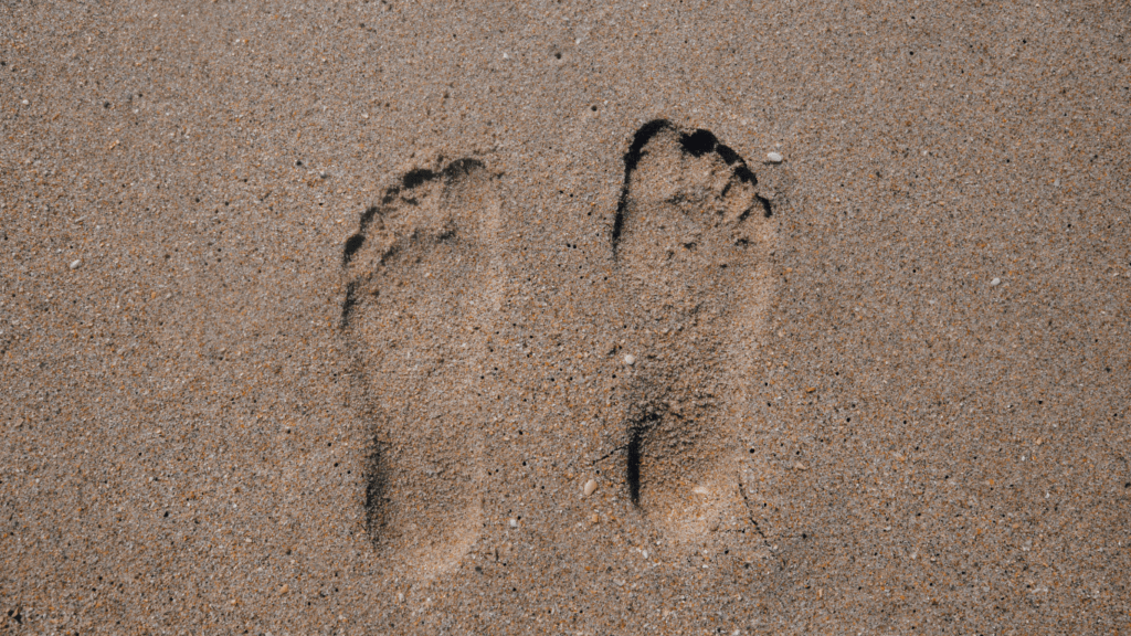 footprints in the sand