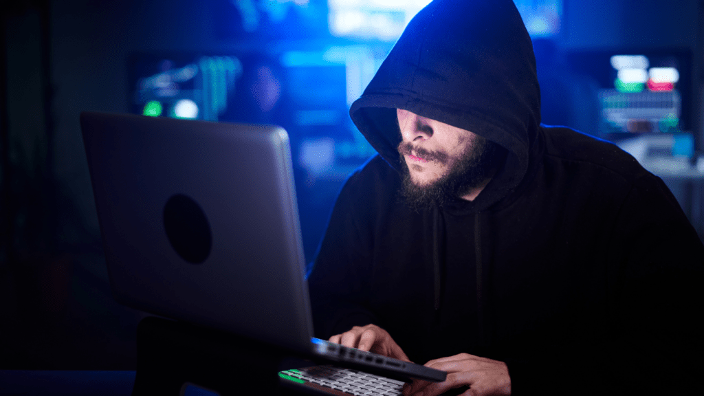 a person typing on a computer