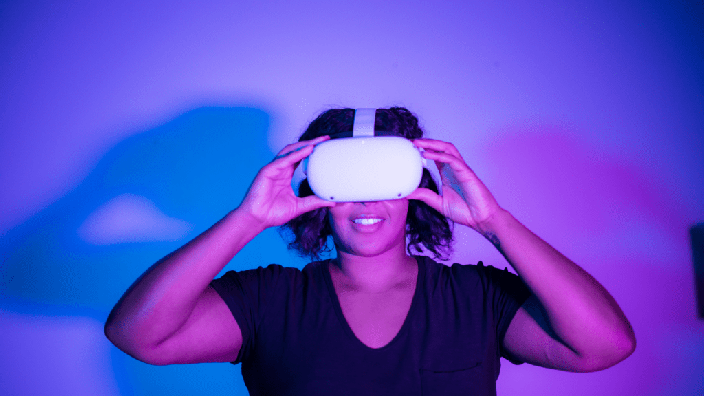 a person wearing a vr headset