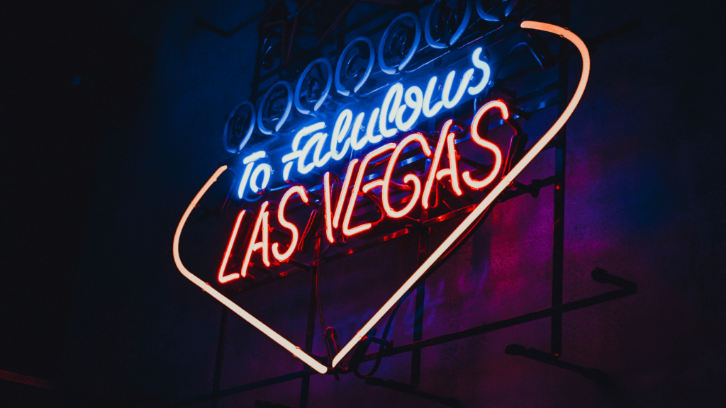 the welcome to fabulous las vegas sign is lit up at night