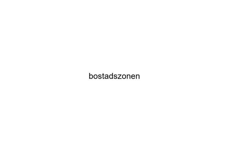 bostadszonen